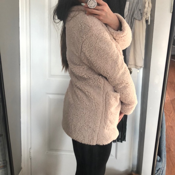 Teddy bear creamy beige coat - Picture 5 of 6